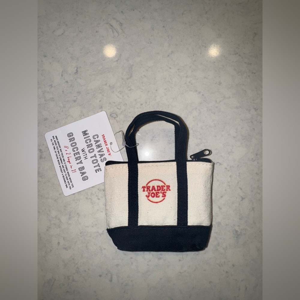 Trader Joe's Micro Canvas Tote (Navy)